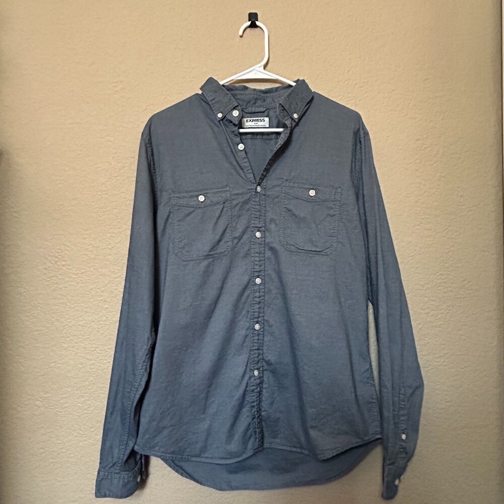 Men's, Express, Long Sleeve Button Down, Size M